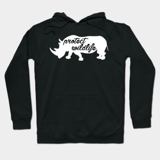 protect wildlife - rhino Hoodie